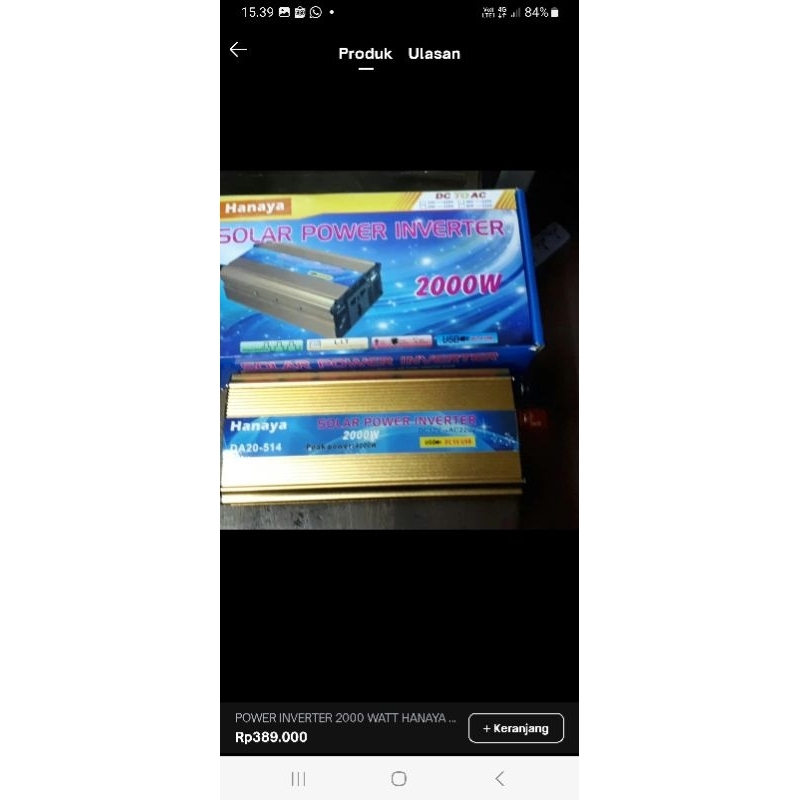 POWER INVERTER 12V 2000WATT HOMURA INVERTER 2000WATT DC TO AC -USB