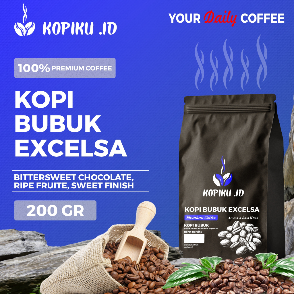 

Kopiku.id - Bubuk kopi Exelsa Premium Coffee 200gr