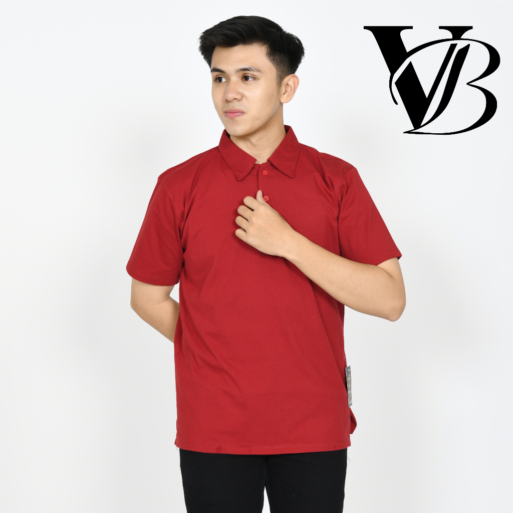 VBS - Kaos Polo Shirt Pria Cotton Combed Knitto 24S Distro Polos Baju T-Shirt Wanita Jumbo