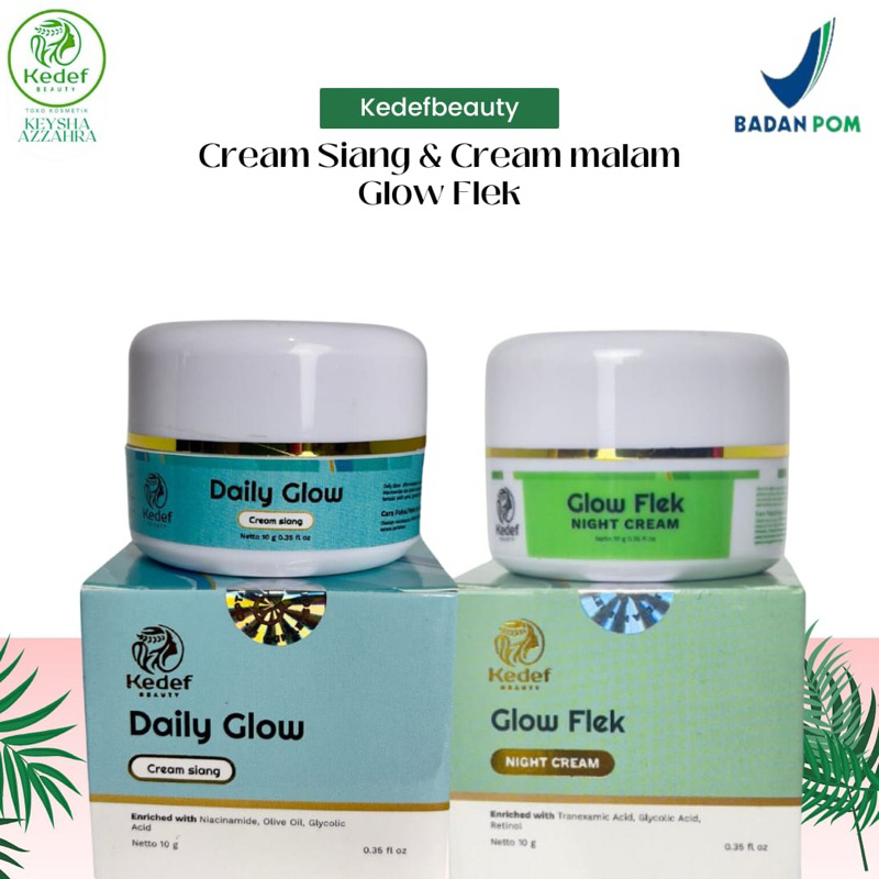 CREAM SIANG DAILY GLOW & CREAM MALAM GLOW FLEK /FLEK HITAM MEMBANDEL/MELASMA