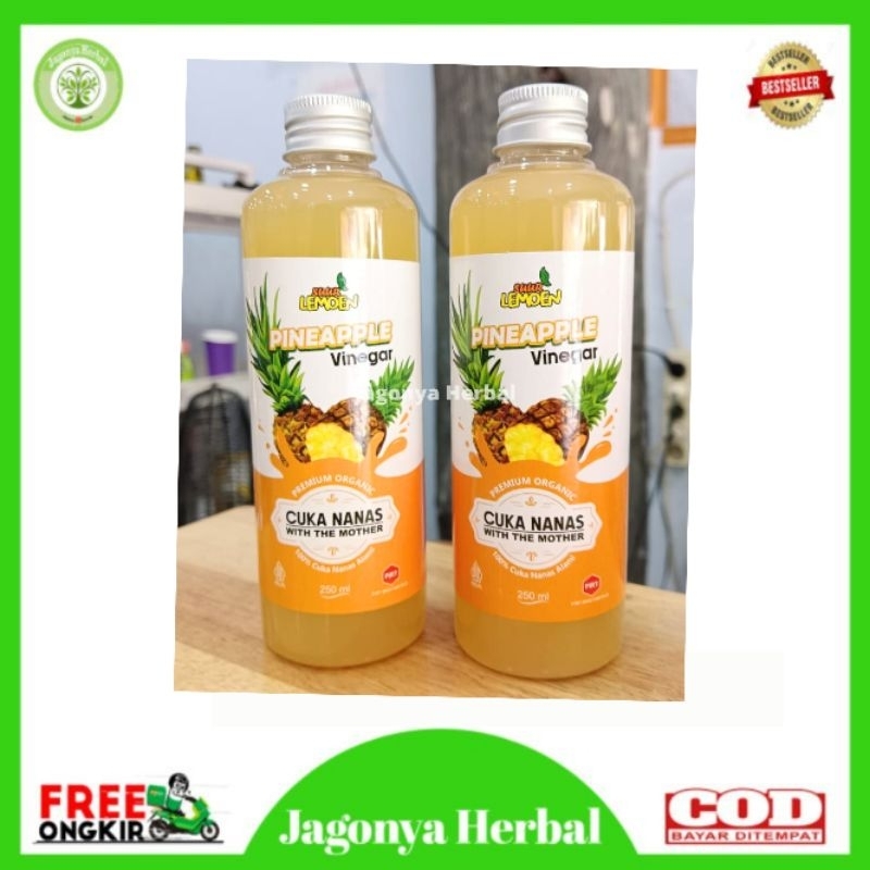 

CUKA NENAS 250 ML ORIGINAL WITH MOTHER SUUR LEMOEN - CUKA NENAS ORGANIK MURNI TANPA CAMPURAN