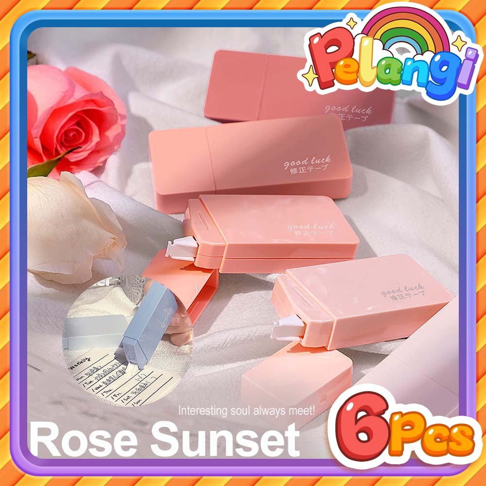

6PCS Pita Koreksi Tip Ex Kertas Lucu Correction Tape Morandi Aesthetic Stationery Alat Tulis school stuff perintilan sekolah lucu