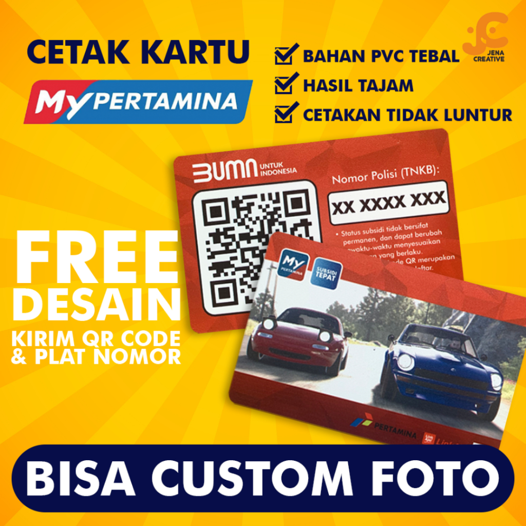 Cetak Barcode MyPertamina Custom UV Print/Custom Foto/PVC tebal