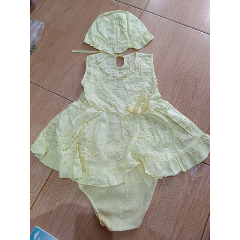Baju bayi perempuan Dress bayi Newborn Set topi
