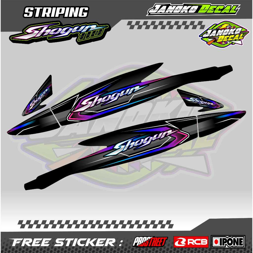 STRIPING VARIASI SUZUKI SHOGUN R 110 / STICKER LIST VARIASI MOTOR SHOGUN R 110