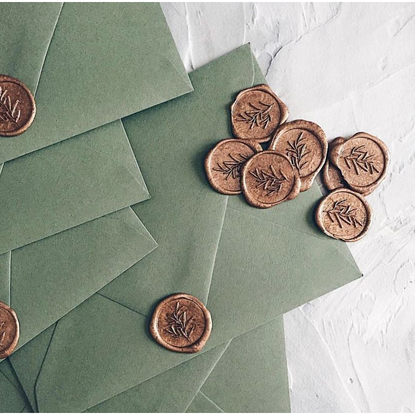 

(CLG) Stevia - 1 Pcs seal wax coin sticker siap pakai ready stock (Include double tape) / souvenir pernikahan / accesories / calligraphy / journaling / undangan / hampers