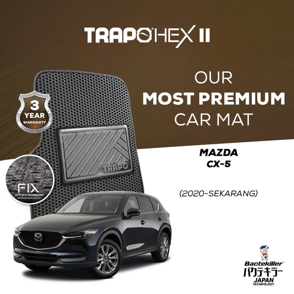 Karpet Mobil Premium Trapo Hex Mazda CX-5 (2020-Sekarang) Karpet CX5 Fullset