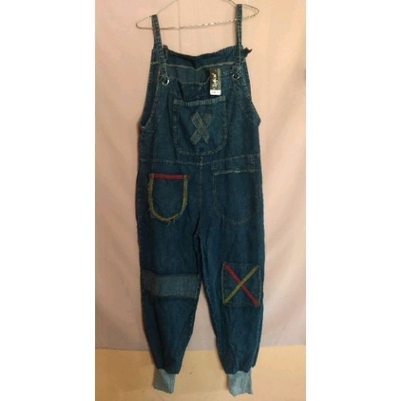 ON SALE - jumpsuit Jogger Overall wanita wash jeans denim hijab ootd celana casual look
