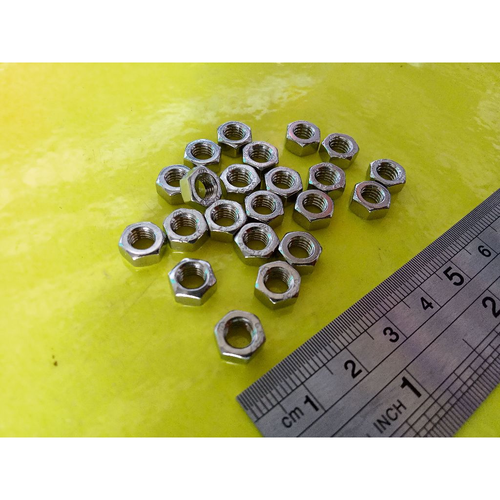 MUR STAINLESS M5 / MUR BAUT KUNCI 8 / MUR M5 STAINLESS STEEL / MUR SS M5 / NUT M5 SS304 ANTI KARAT B