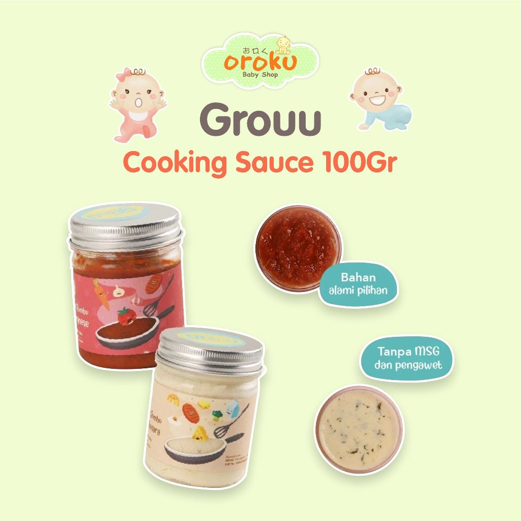 

GROUU COOKING SAUCE 100GR / BUMBU SAUS MPASI CARBONARA BOLOGNESE