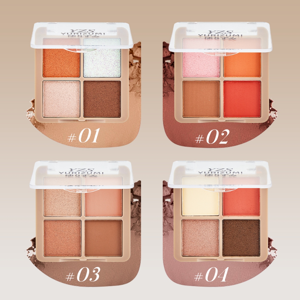 Eyeshadow Glitter High Pigmented - Perona Mata 4 Warna Makeup Korean Look