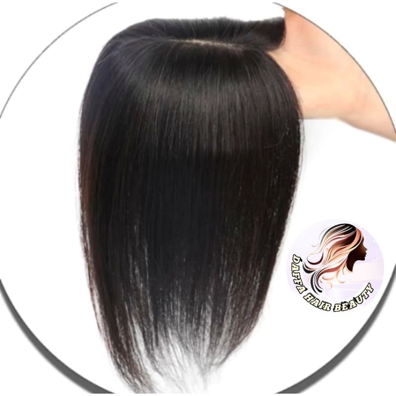 Toupee Hair Topper Hair Clip Belah tengah /Penutup Uban wanita Wig Hair Wanita