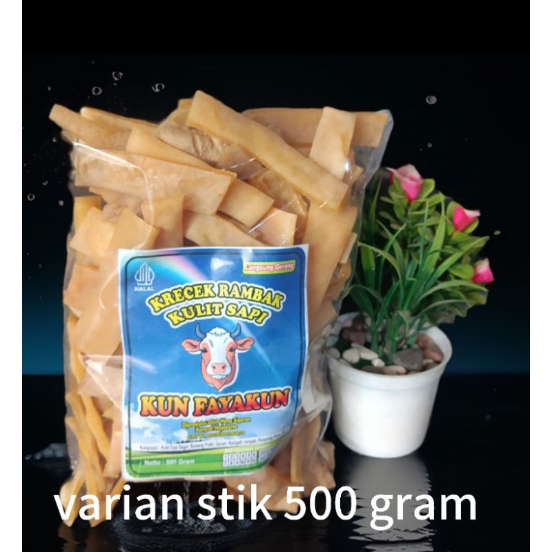 

Krecek rambak kulit sapi asli 500 gram varian stik