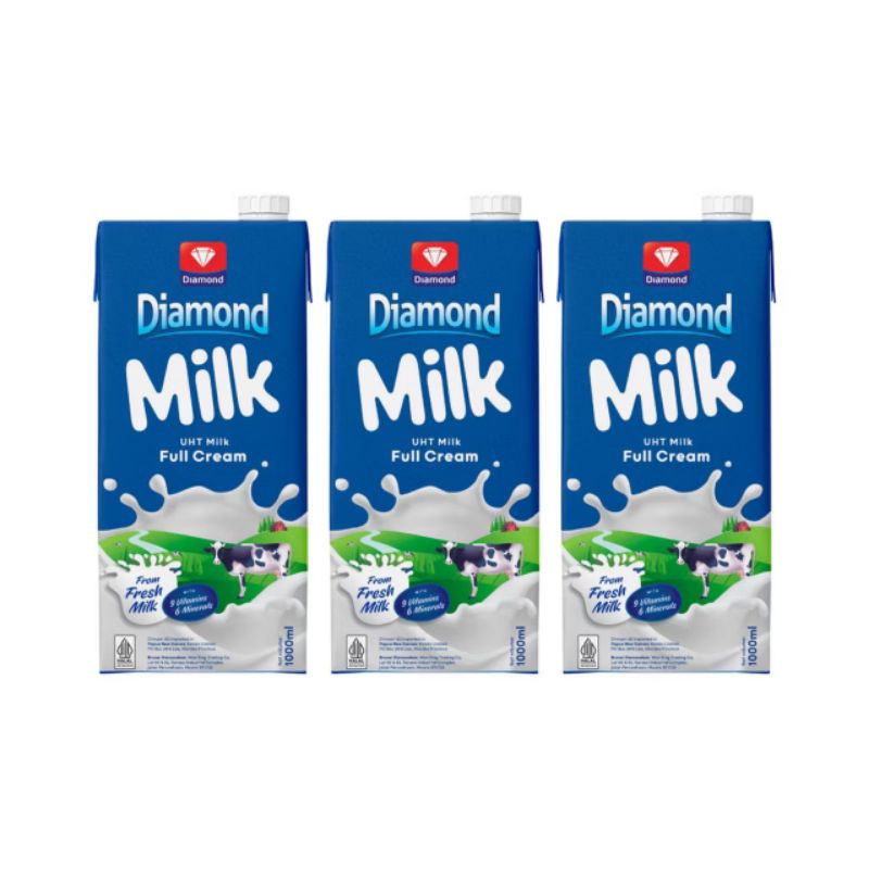 DIAMOND MILK SUSU UHT FULL CREAM 1000ml / DIAMOND SUSU UHT