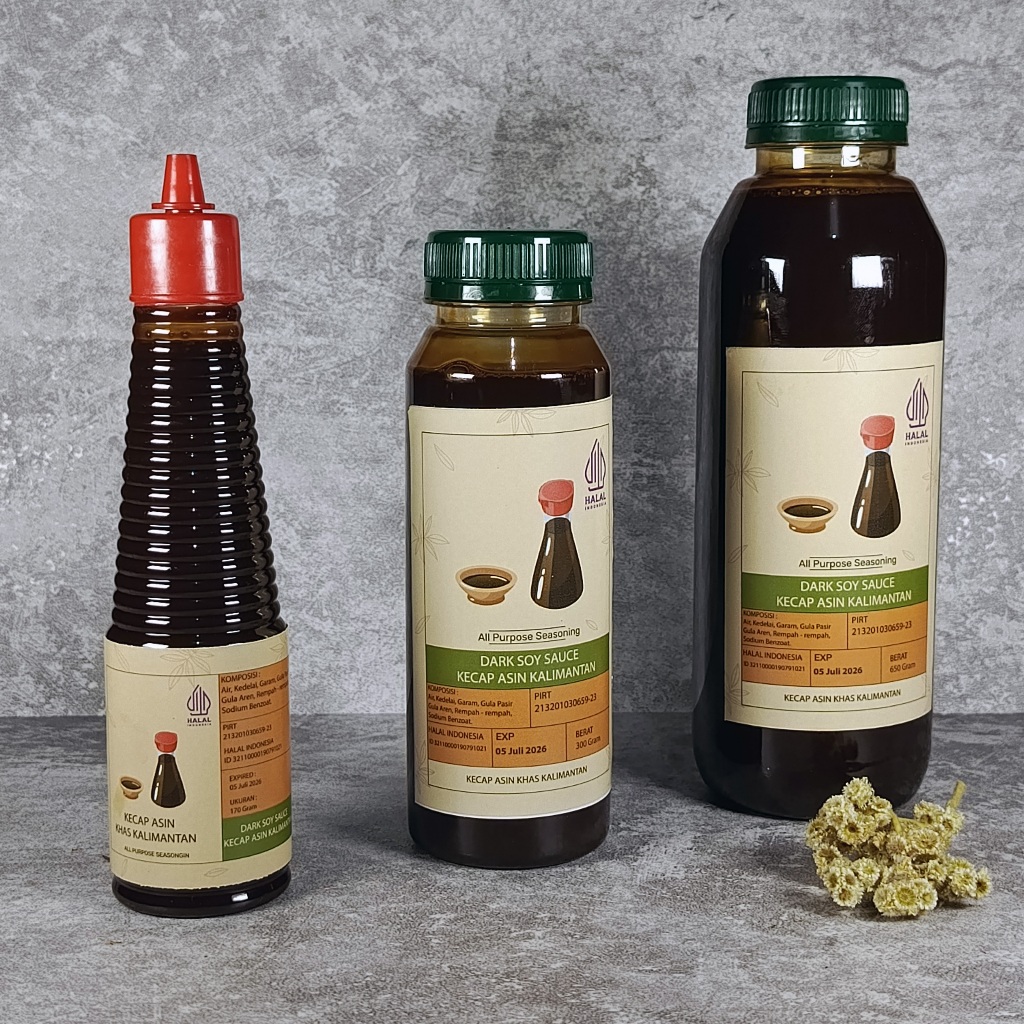 

Kecap Asin Khas Kalimantan / Dark Soy Sauce Repack 170gr, 300gr & 650gr
