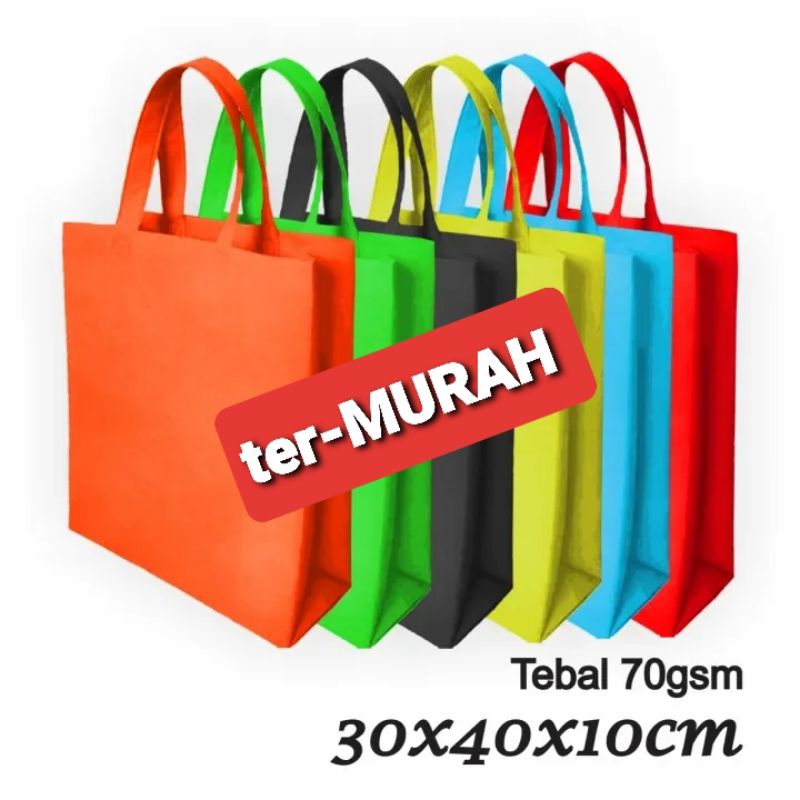 

Tas goodie bag spunbond kain tas kantong souvenir handle 30x40x10, 38x45x10