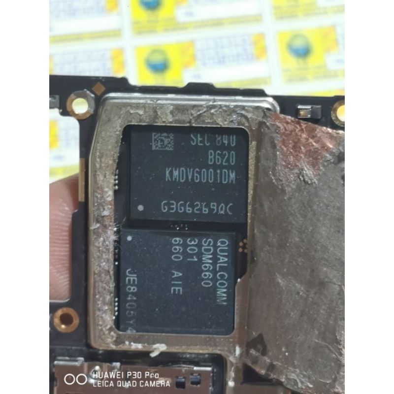 mesin op po cek psu Hidup mmc 128GB KMDV6001DM cpu sdm660 301 601 AIE BAHAN CONGKELAN