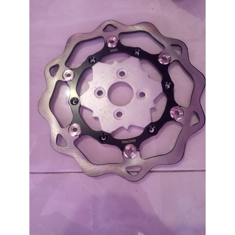 piringan cakram galfer smash shogun 125 skywave skydive Hayate spin 260mm adaptor cakram depan smash