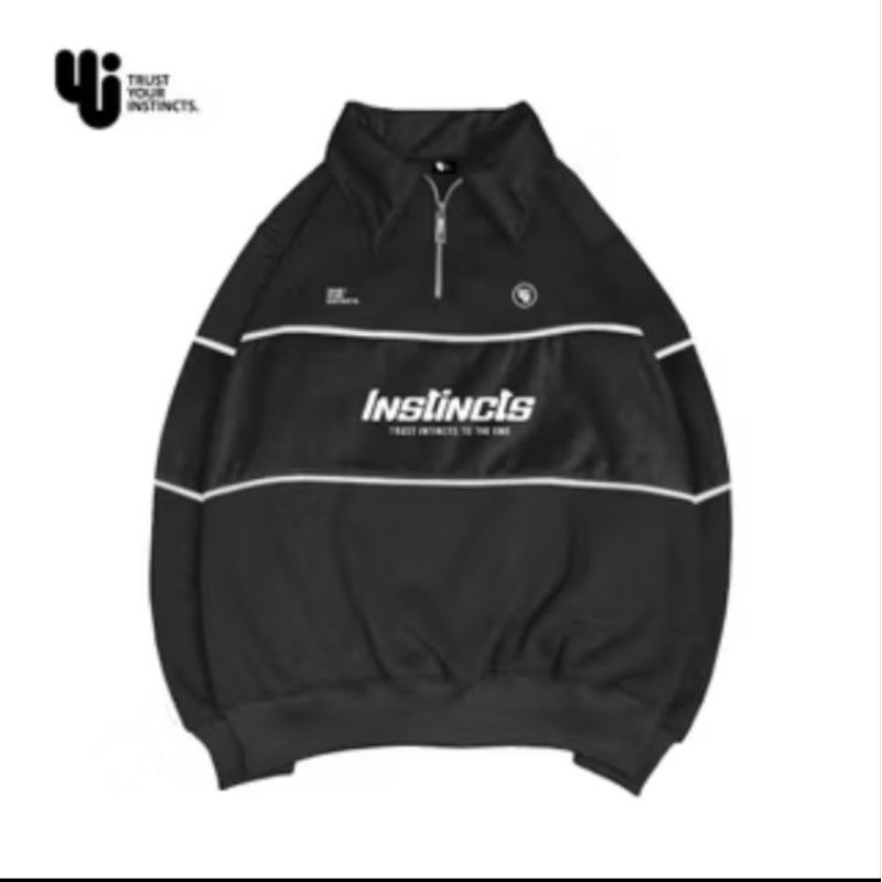 Yui Halfzip Sweater Rugby Kombinasi