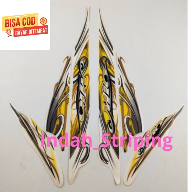 STRIPING STIKER LIS MOTOR MIO SMILE / MIO  SPORTY TAHUN 2010 WARNA PUTIH