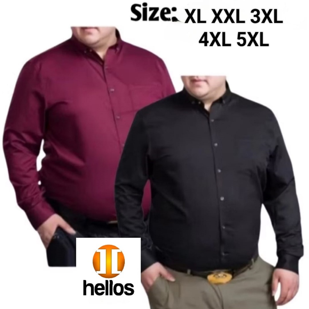 Kemeja Panjang Pria Kemeja Formal Pria Kemeja Lengan Panjang Kemeja Polos Jumbo ( XL - 5XL )