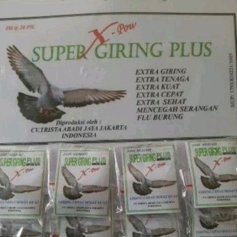 OBAT GIRING JAMU SUPER GIRING PLUS OBAT GIRING BURUNG MERPATI DARA