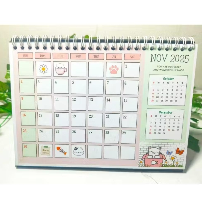 

Kalender Meja 2025 Kucing Lucu / Planner / Kalender Duduk Spiral / CHESTER LIVING / Desk Calendar