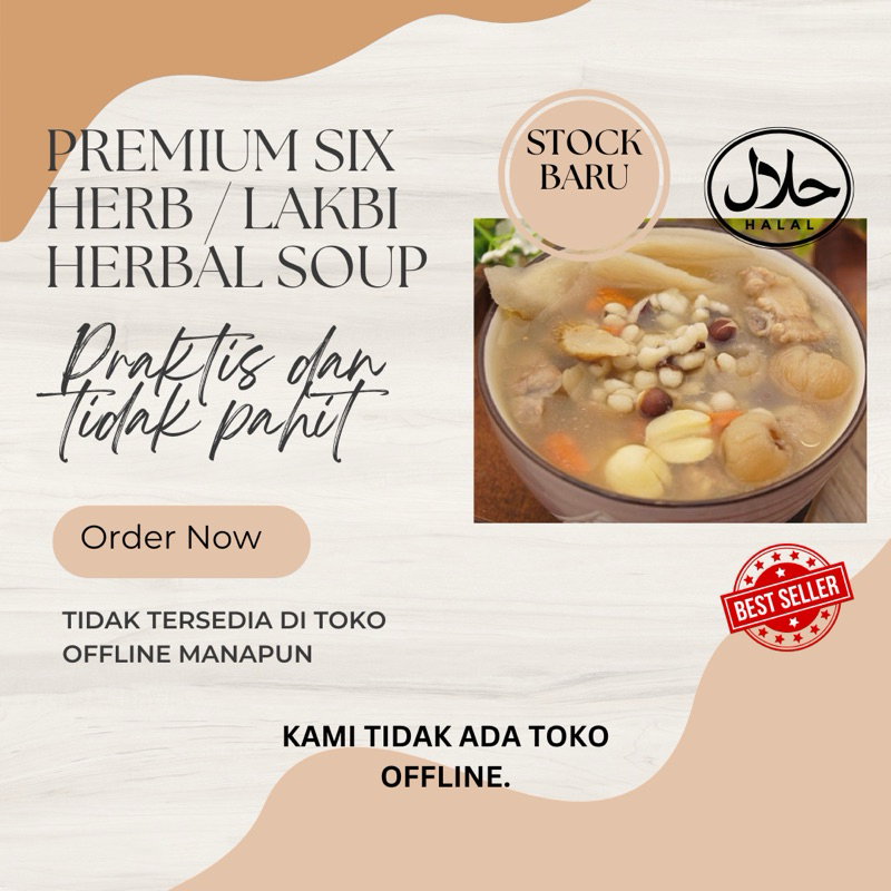 

Premium 8jenis Lak Bi Ayam （六味汤）Sup Herbal (halal)