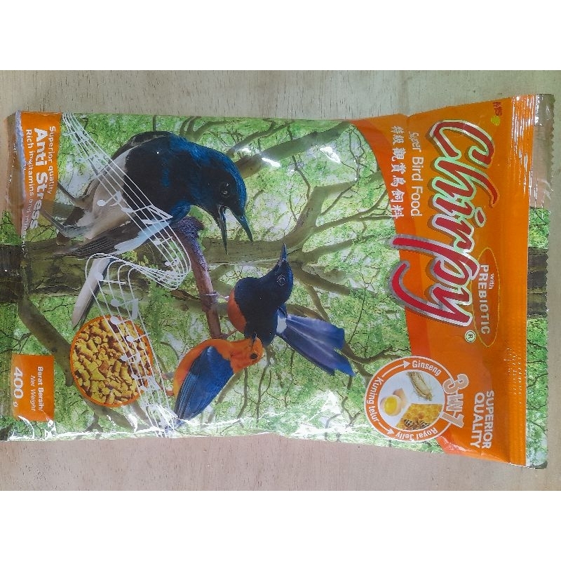 Pakan burung Chirpy kuning