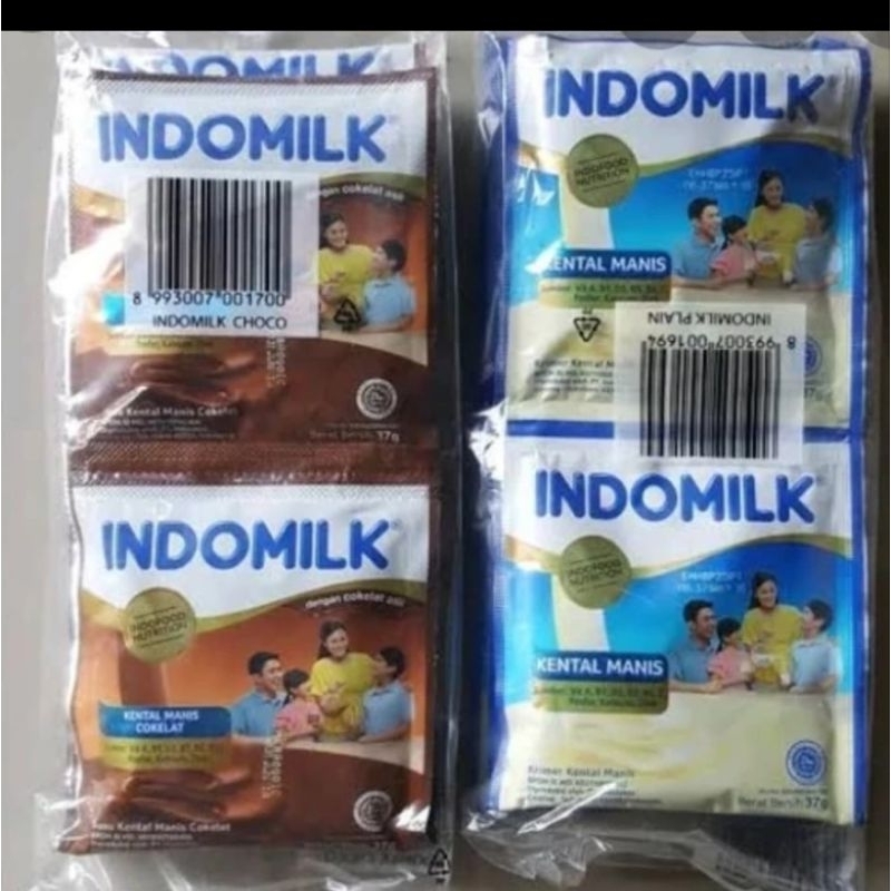 

Indomilk Susu Kental Manis Putih Coklat Sachet 37gr isi 6 pcs