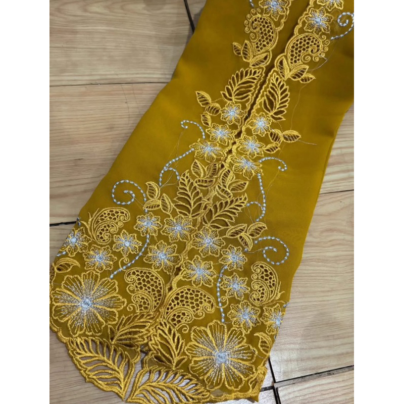 Kain kebaya bordir bali ukuran 1 baju