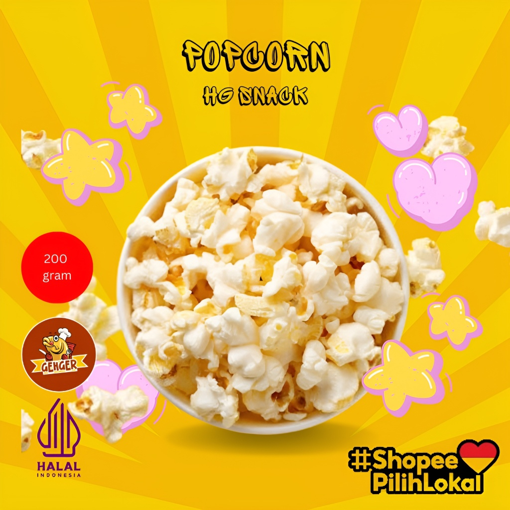 

Popcorn Coklat Cemilan Makanan Snack Jagung 200gr