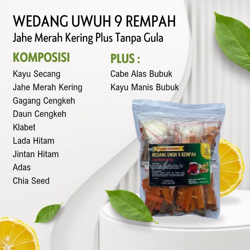 

10 pcs Pesona Srikandi Wedang Uwuh 9 Rempah plus Gula Batu