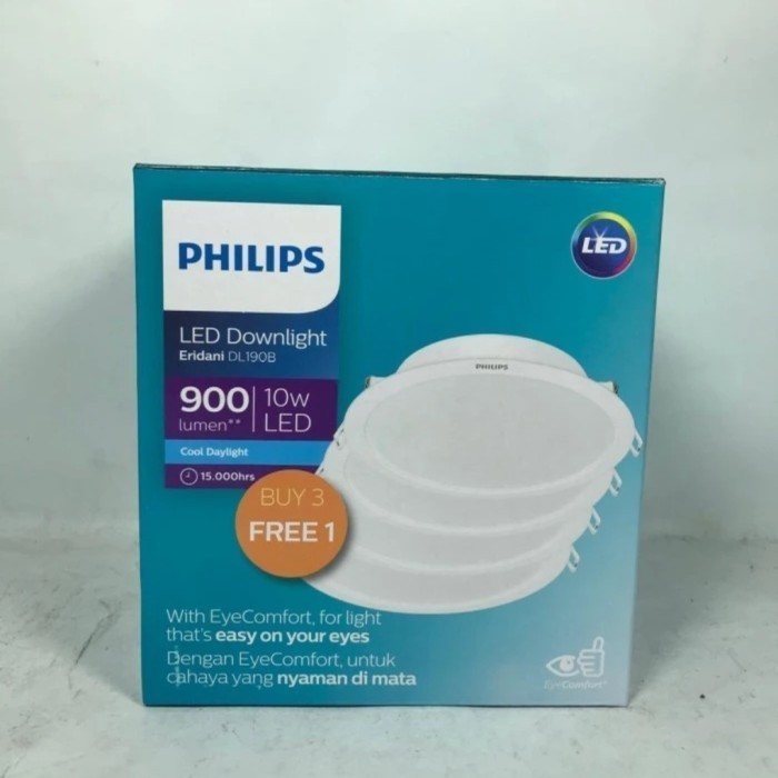 Philips LED Downlight Eridani DL190B 10W Putih Philips Eridani 10W Multipack