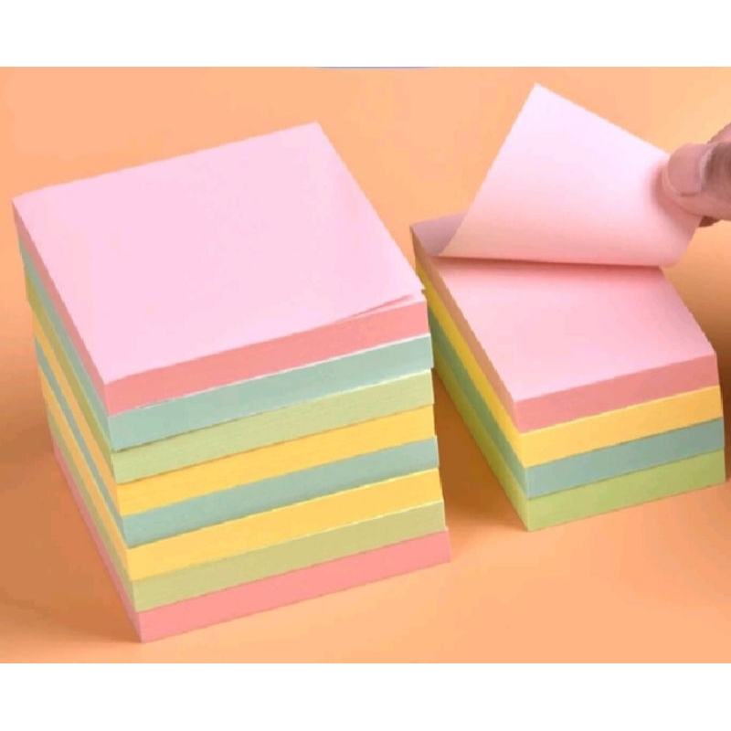 

Sticky notes memo 76x51mm & 76x76mm polos penanda pengingat kertas buku tempel 100 lembar