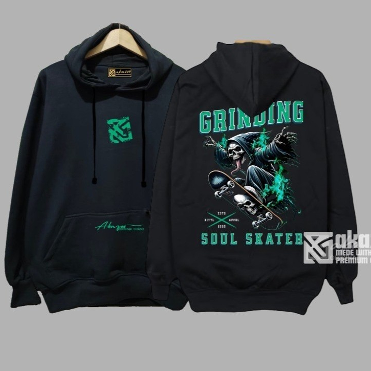 SWEATER COWOK DISTRO KEREN DAN TEBAL WARNA HITAM GAMBAR DPN BLAKANG BAD MONDAY sablon saku gold