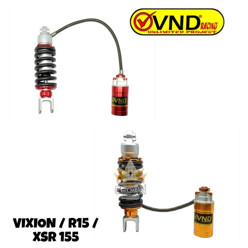 Monoshock Shock Shockbreaker VND AK 111 Pro Tabung Pisah Click Rebound 265mm Vixion / R15 / Xabre / 