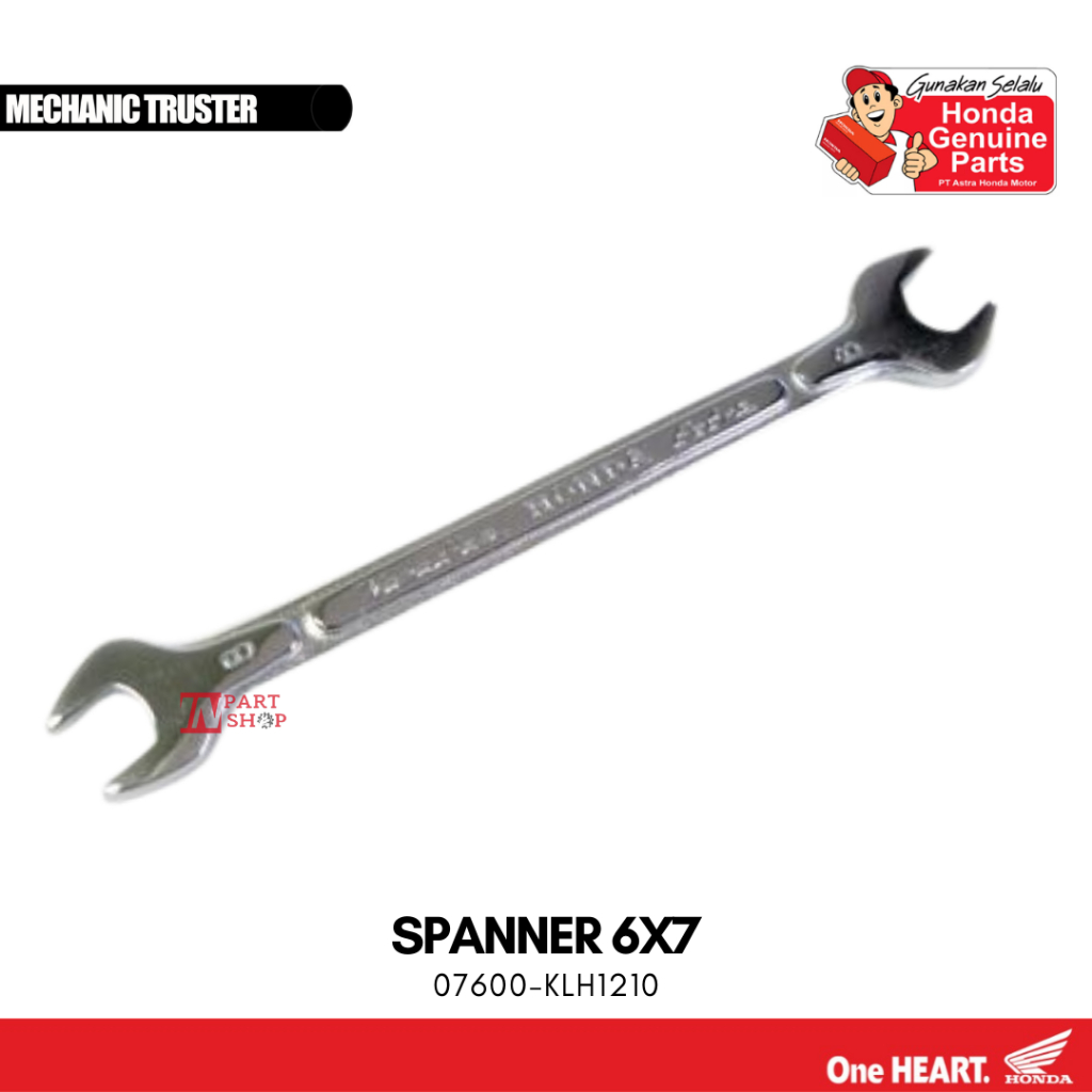 Kunci Pas 6 - 7MM (Spanner 6X7) Original Honda KOWA / 07600-KLH1210