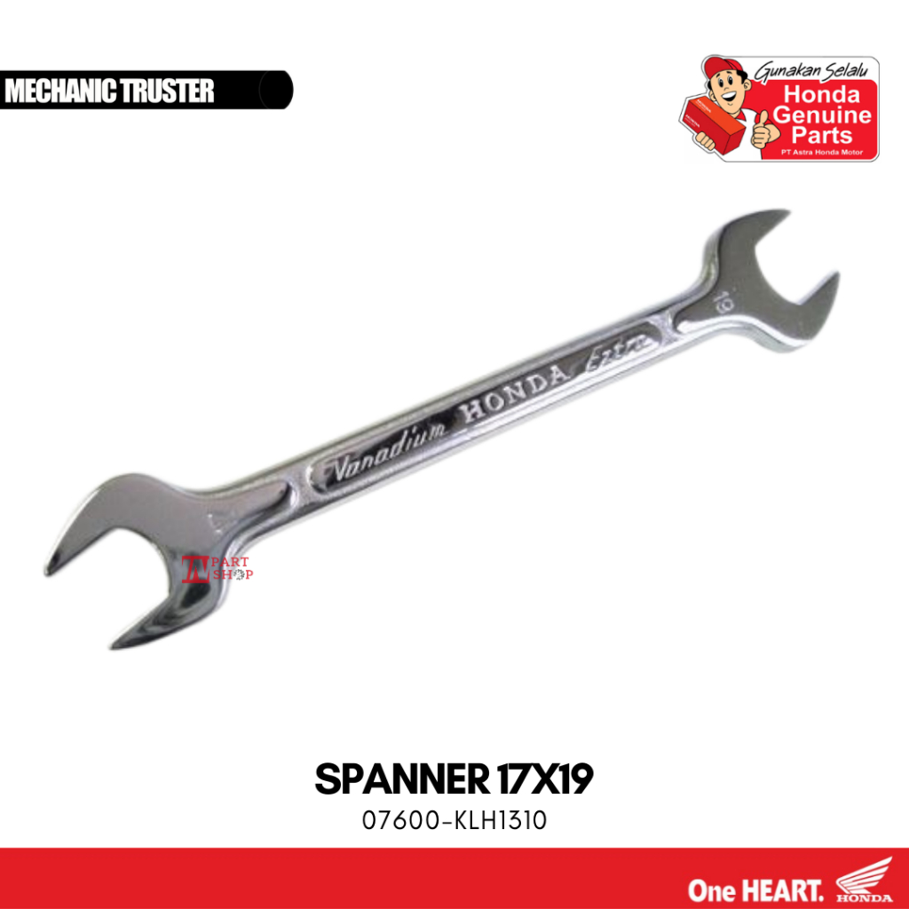 Kunci Pas 17 - 19MM (Spanner 17X19) Original Honda KOWA / 07600-KLH1310