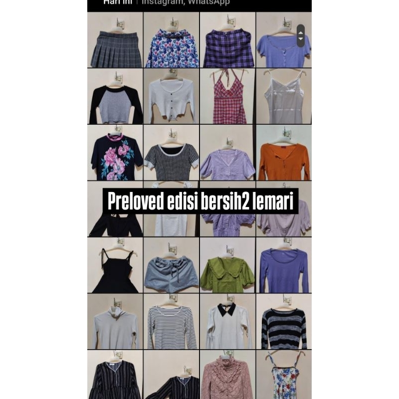 Preloved Thrift Murah Pribadi Baju Atasan Bekas