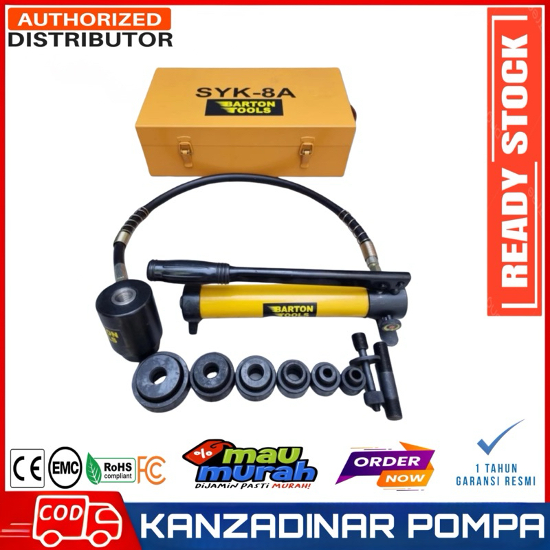 

SYK-8A 3.2mm 16-51mm Hydraulic Hole Punch BARTON Punching Hidrolik