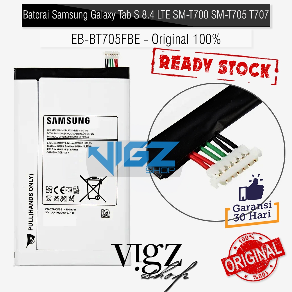 Baterai Samsung Galaxy Tab S 8.4 LTE SM-T700 SM-T705 T707 EB-BT705FBE Original 100%