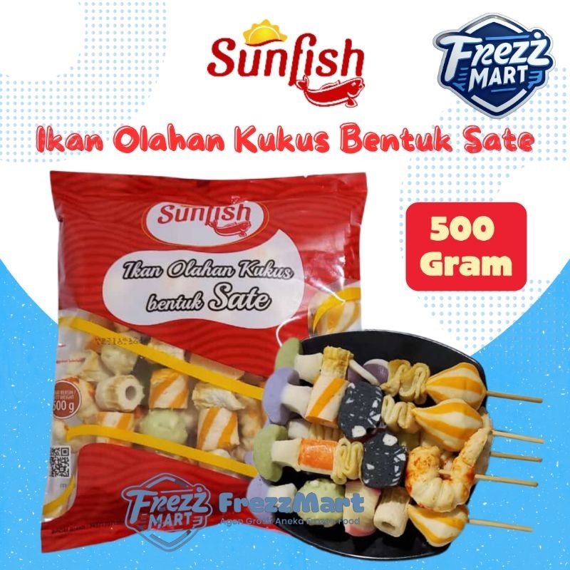 

Sunfish Ikan Olahan Kukus Bentuk Sate 500gr Mix Aneka Bentuk Sate Seafood Beku FrozenFood Tomyam Tomyum Steamboat