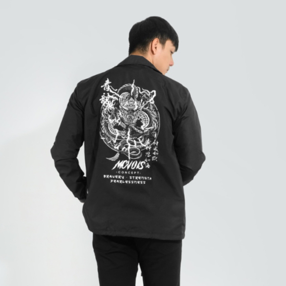 Jaket Coach Japan Lightning Dragon Black