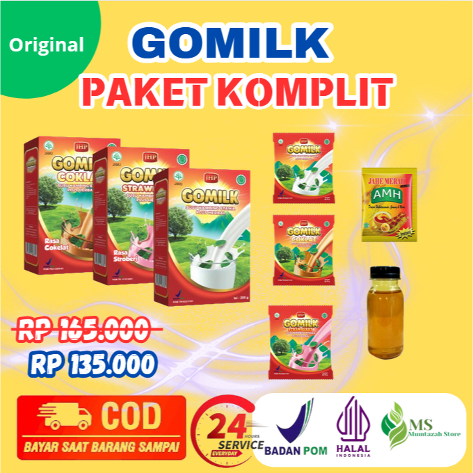 

[ BISA COD + GARANSI ] GOMILK Paket Komplit Susu Kambing Etawa Plus Herbal Untuk Mencegah Osteoporosis Mencegah Radang sendi Tulang Menjaga Nafsu Makan Mencegah Asam Lambung dan Kolesterol Serta Tidak Bau Amis Penggemuk badan anak susu anak terbaik