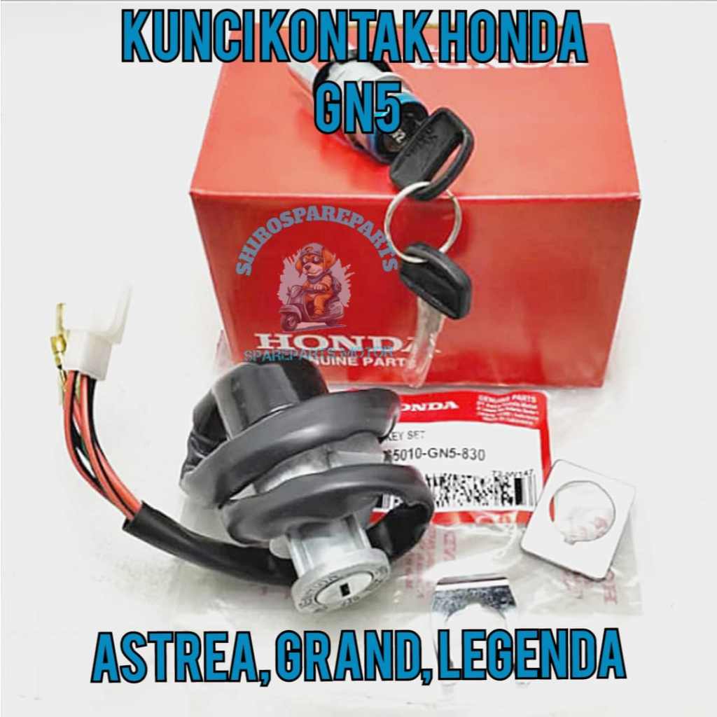 Kunci Kontak GN5 Asli Original Motor Honda Astrea Grand , Astrea Legenda Kunci Motor Gren 1 Set Key 