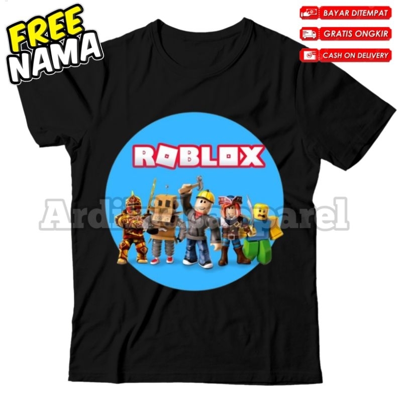 (BISA COD)KAOS BAJU ROBLOX ANAK LAKI LAKI PEREMPUAN GAME ROBLOX KIDS T-SHIRT FREE NAMA TERBARU