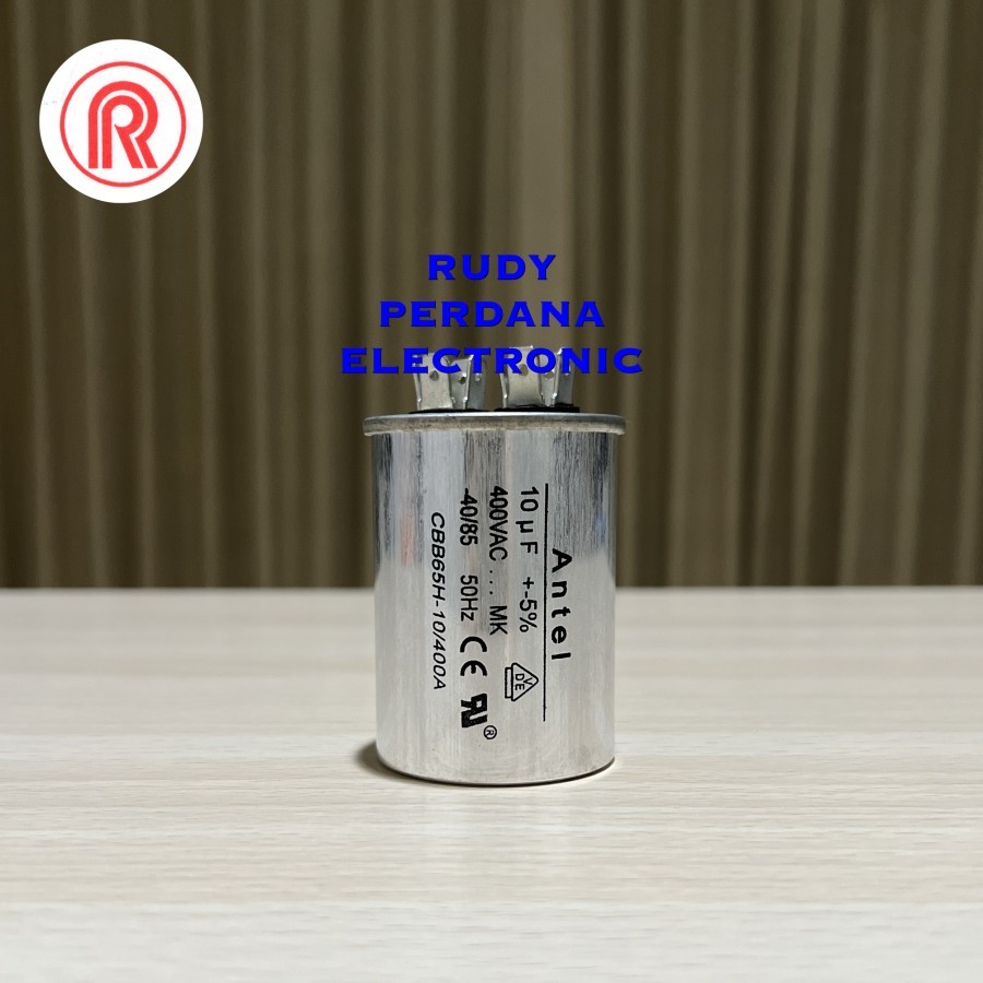 KAPASITOR AC KULKAS GENSET ALUMINIUM PLAT BESI 10UF 400V 10 UF 400 VOLT CBB65