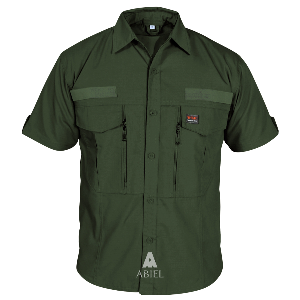 (DIKIRIM DARI BANDUNG) Baju Kemeja Tactical Tangan Pendek Pria W TAC Pdl Lapangan Outdoor Indoor