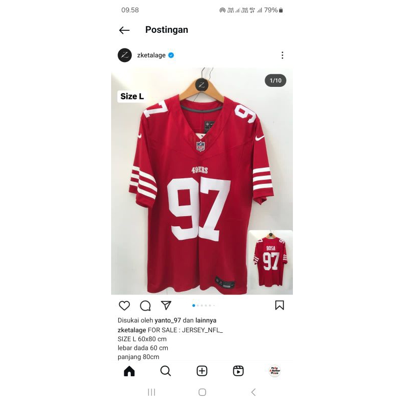JERSEY NFL 49ERS ORIGINAL 2024 FUSE N1KE JERSEY